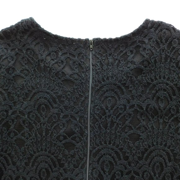 Downeast A-Line Black Lace Midi-length Dress with Lining, Size M - Picture 4 of 7